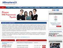 Tablet Screenshot of hrmatters21.net